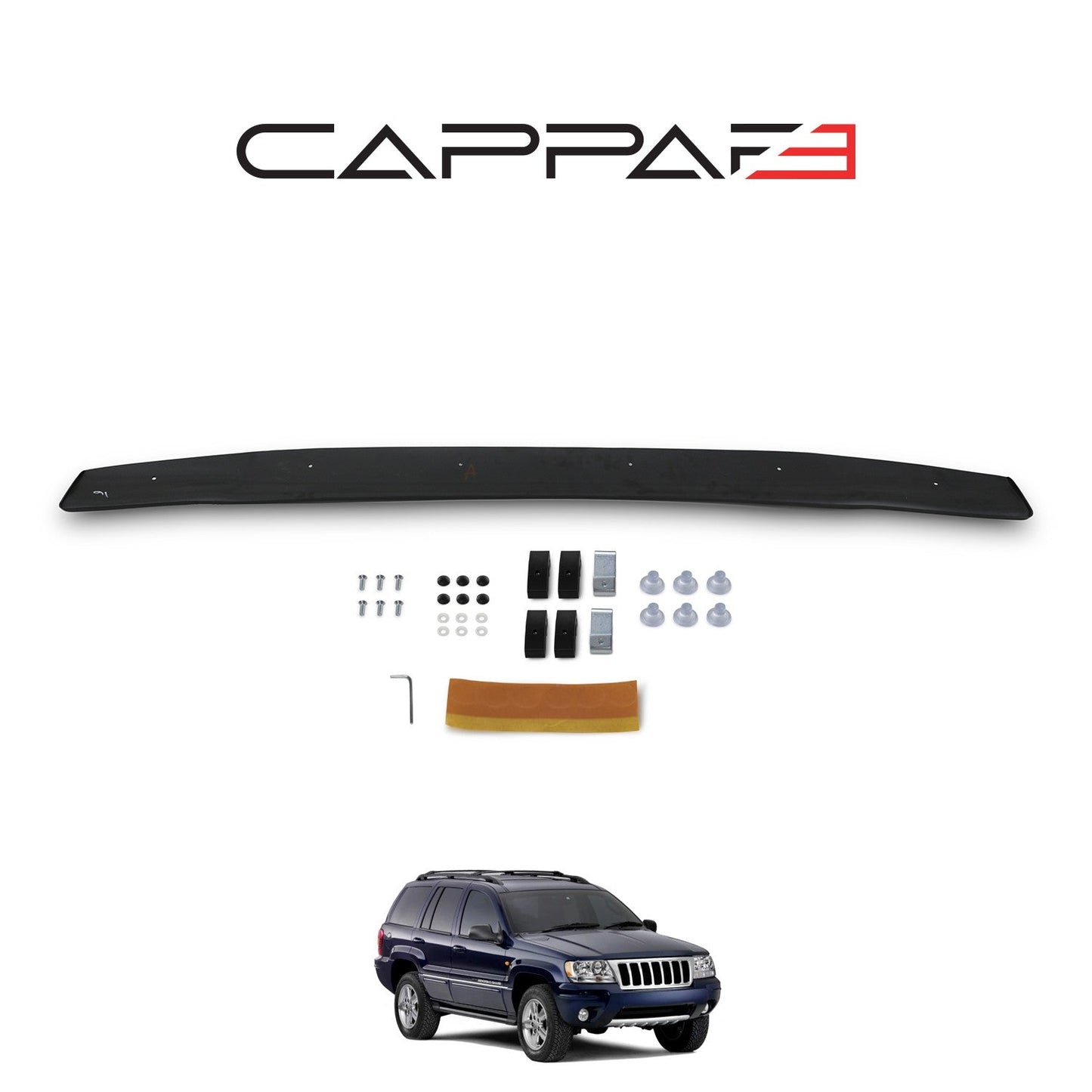 Jeep Grand Cherokee 1999 Onwards Bonnet Deflector 3mm