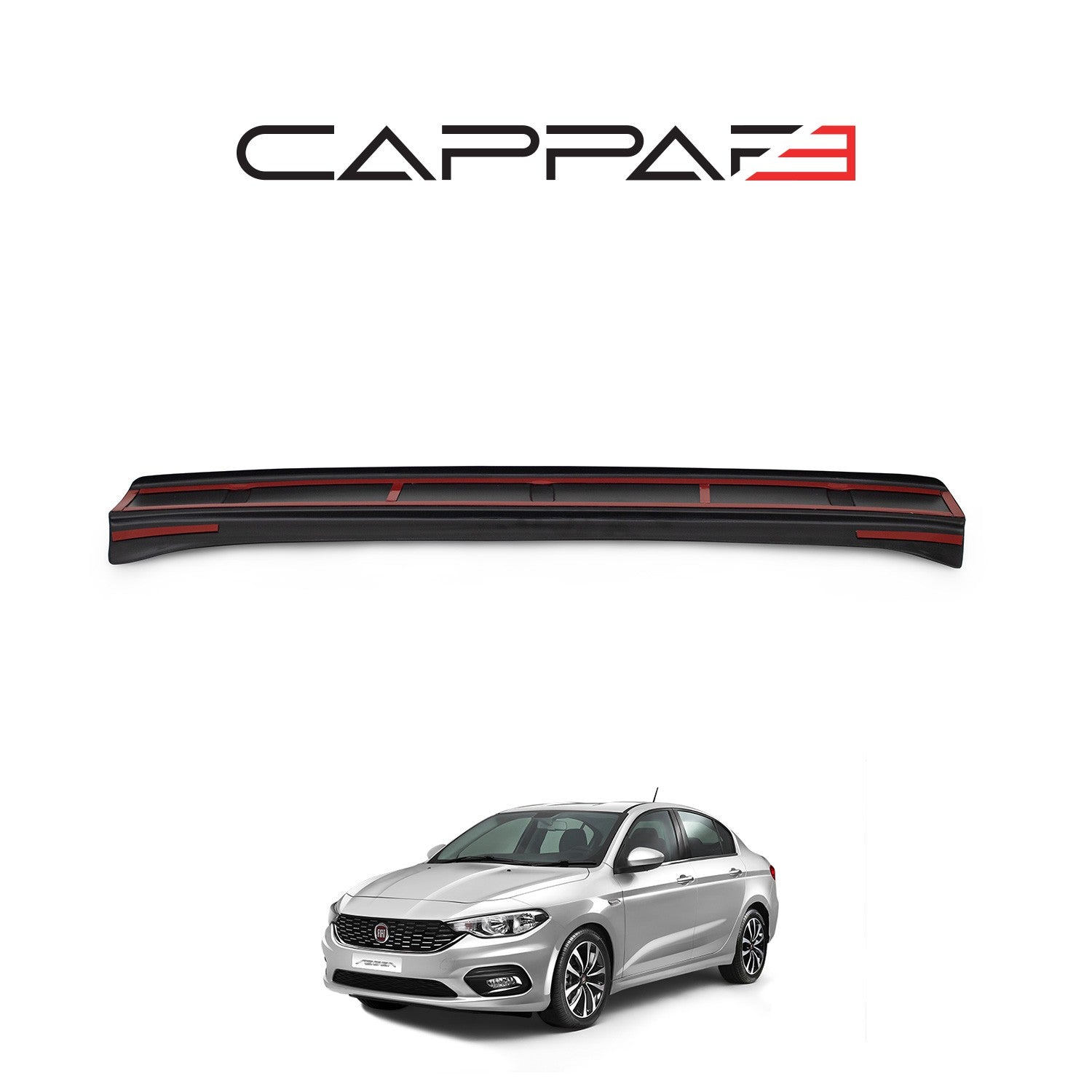 Fiat Egea 2015 Onwards Rear Bumper Sill Protector Matt