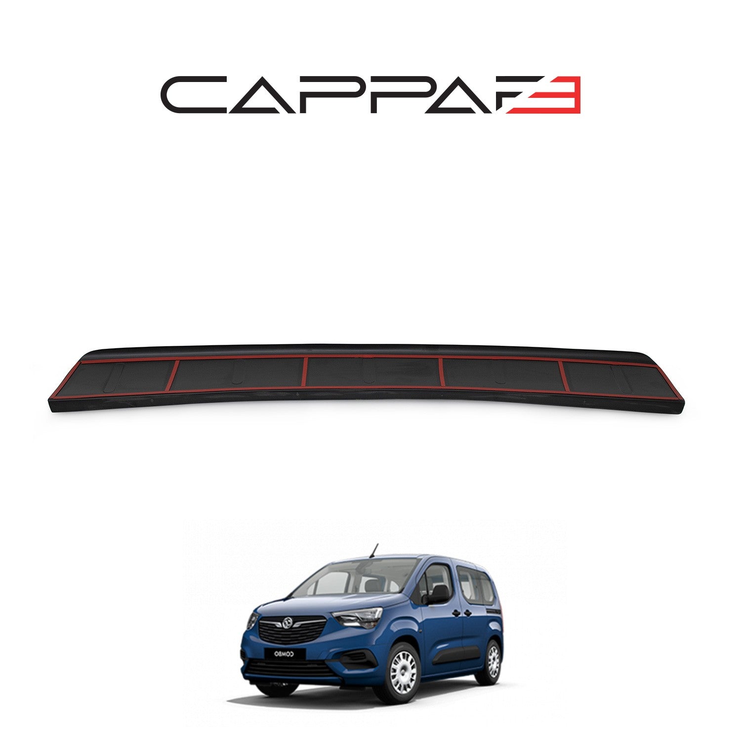 Opel Combo 2018 Onwards Rear Bumper Sill Protector Gloss