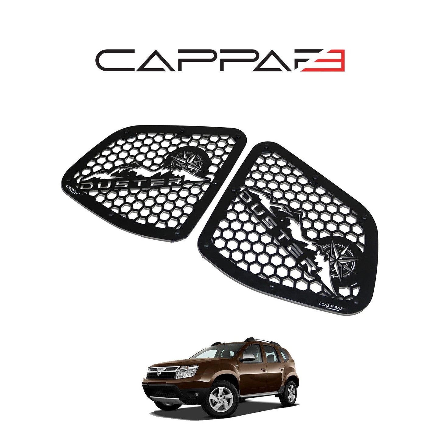 Dacia Duster 2010 - 2017 Metal Quarter Window 2pcs